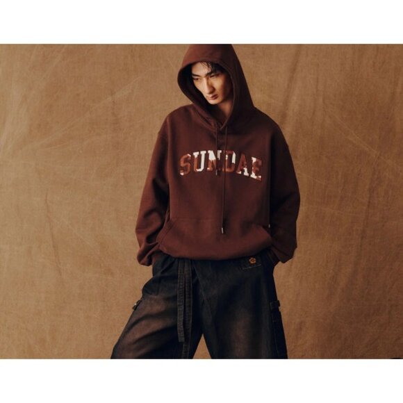 Sundae School Heavy Arch Hoodie size S color Brown NWOT - Picture 1 of 9
